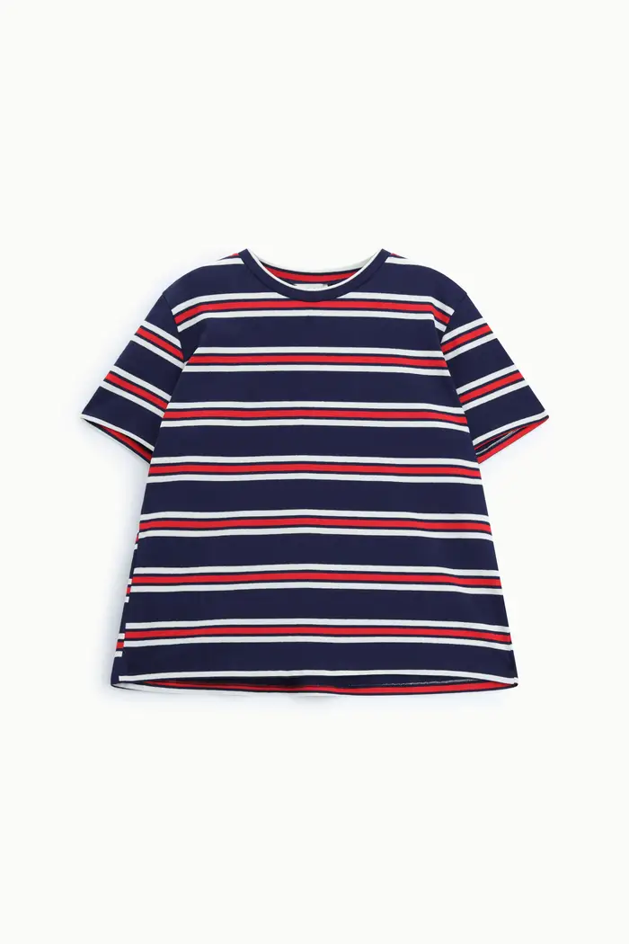 Dixie T-shirt a righe girocollo maniche corte