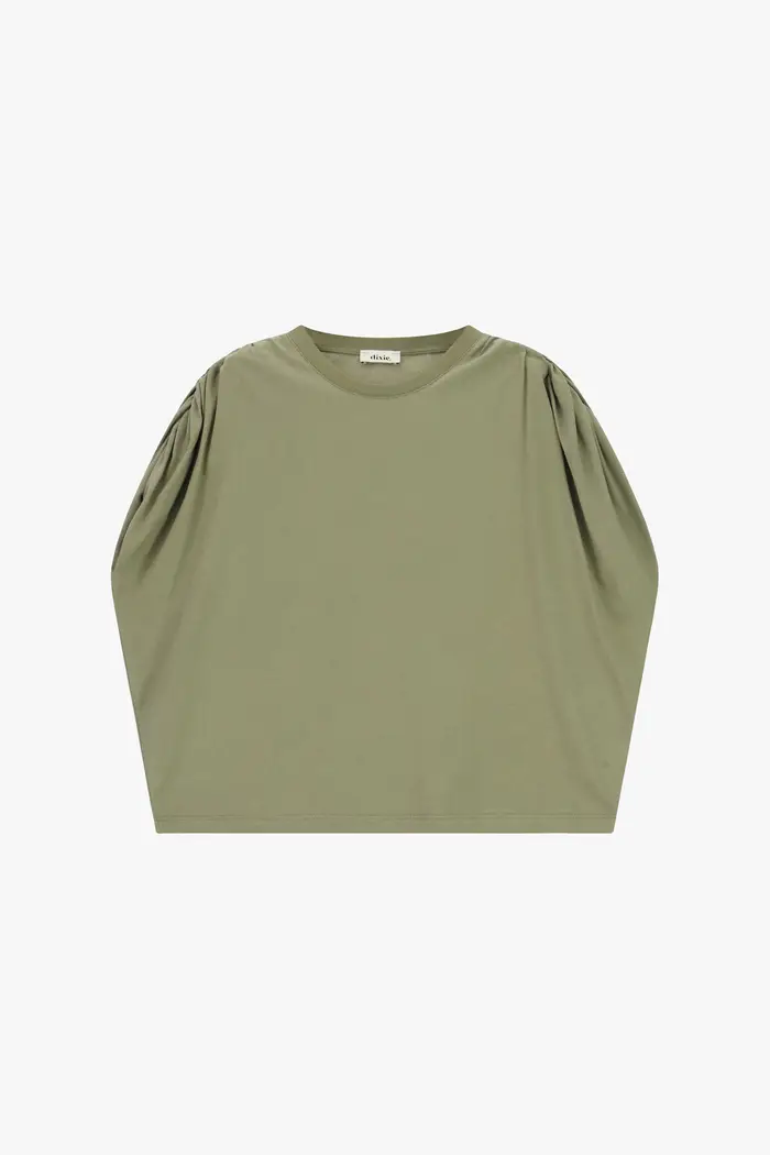 Top a pipistrello con maniche corte e scollo girocollo