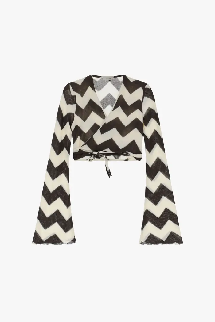 Dixie Top con maniche lunghe a righe