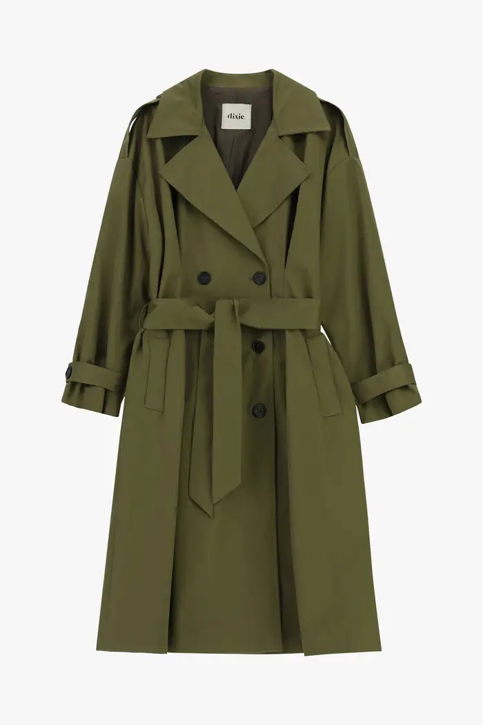 Dixie Trench coat con cintura e bottoni doppiopetto