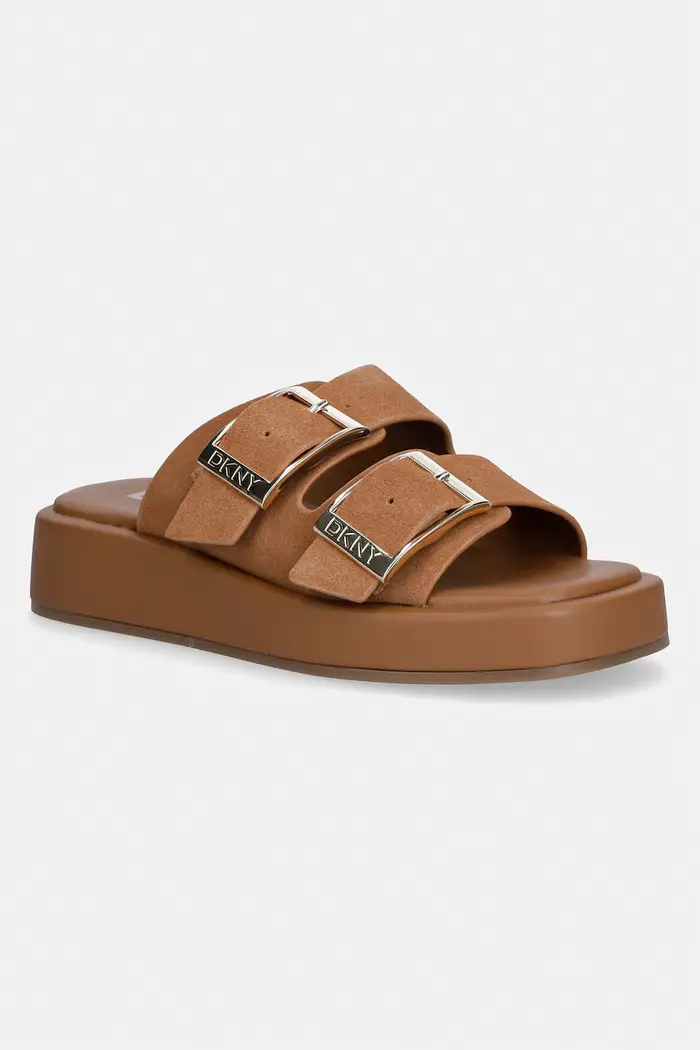 DKNY ciabatte slide Leocadia Marrone