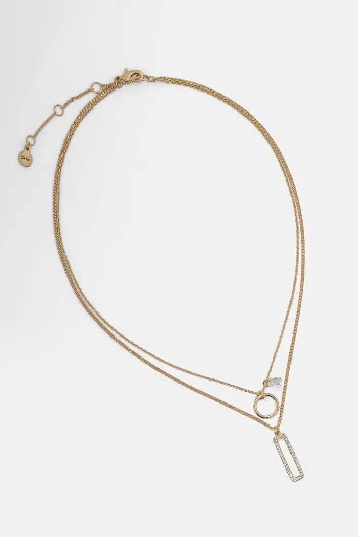 DKNY collana con ciondolo da donna in metallo Oro