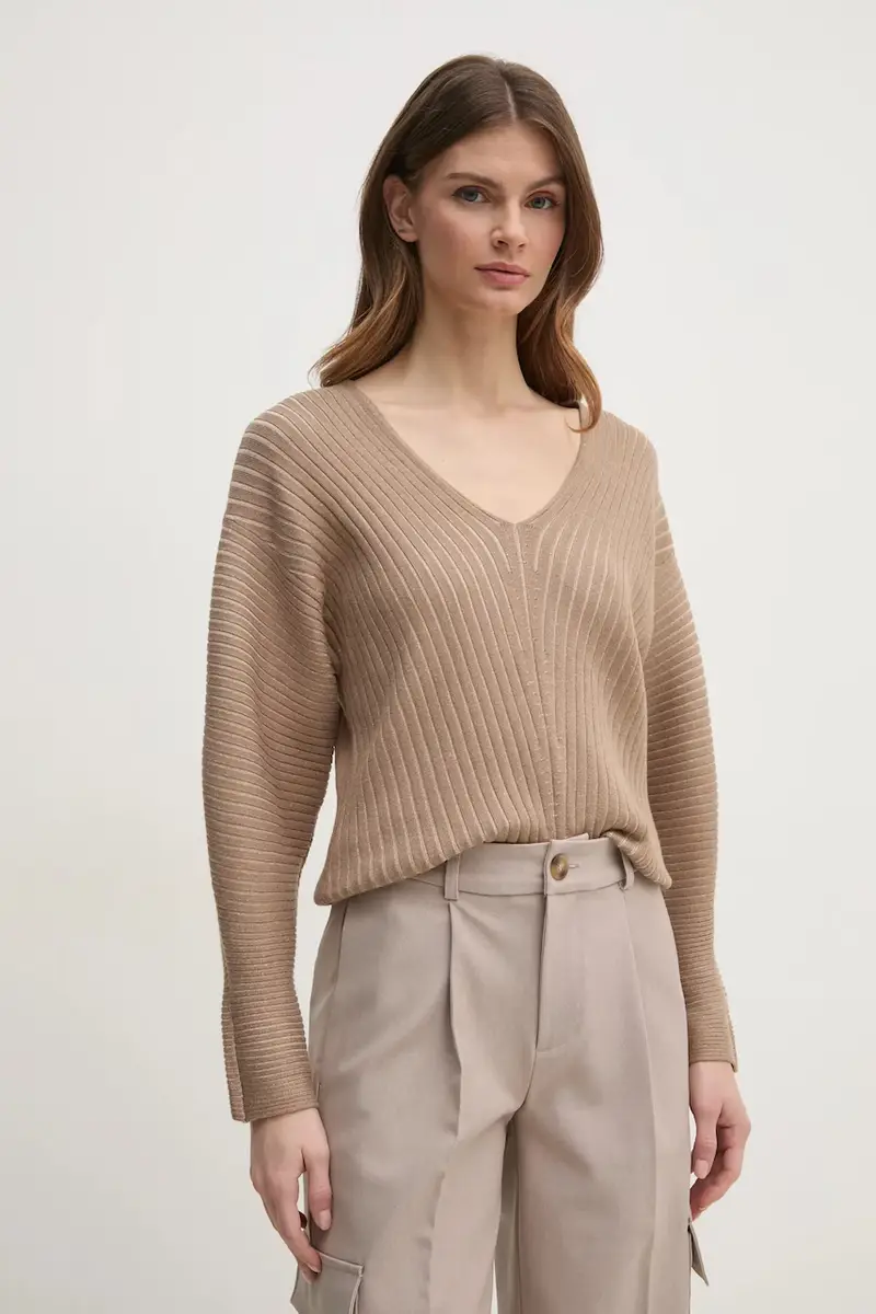 DKNY maglione donna colore beige P4KSAL67