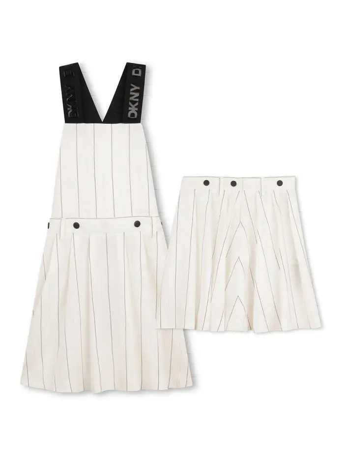 Vestito A Righe Bianco
