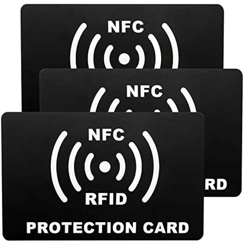 DOANTE 3 Pezzi Protezione RFID, Scheda di Blocco RFID & NFC, Sicurezza del Portafoglio Contro la Scansione Senza Contatto Illegale, per
