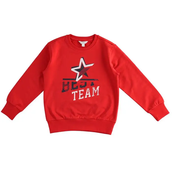 Dodipetto Felpa girocollo di cotone 6j100 bambino - rosso