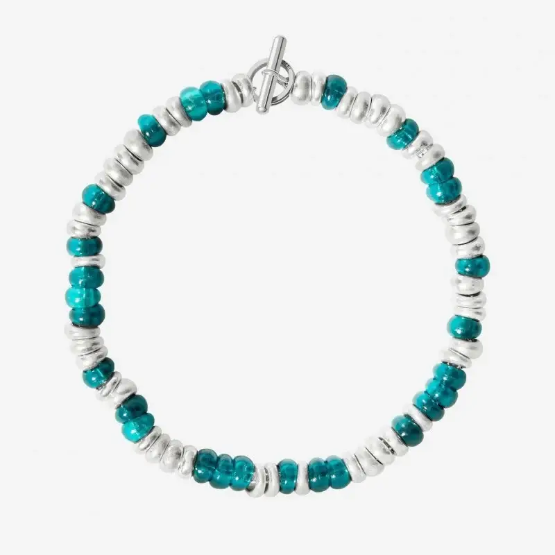 DODO Bracciale Rondelle In Argento 925 E Plastica Riciclata