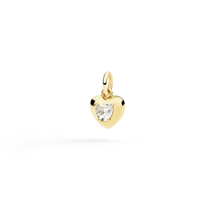 DODO Ciondolo Cuore Oro Giallo & Zaffiro Sintetico