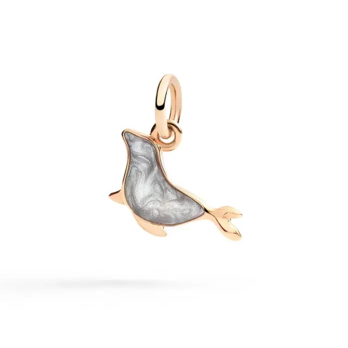 DODO Ciondolo Foca Oro Rosa & Smalto