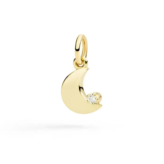 DODO Ciondolo Luna Oro Giallo & Diamante Bianco