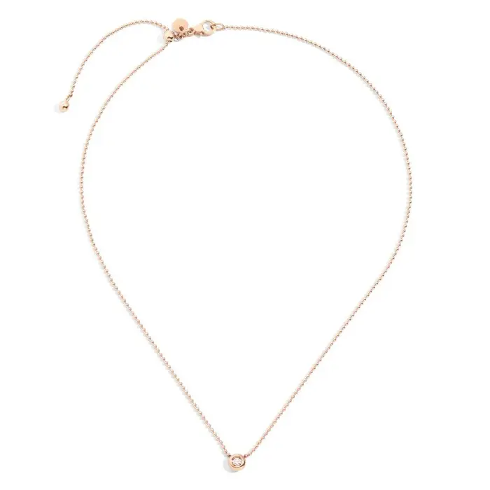 DODO Collana Bollicine Oro Rosa & Diamante Bianco