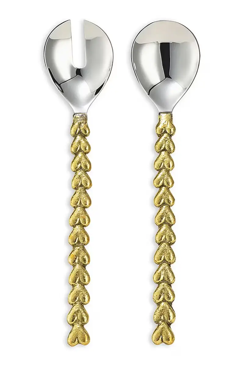 Doing Goods cucchiai da insalata Holly Heart 25 x 5, 5 x 2, 5 cm Giallo