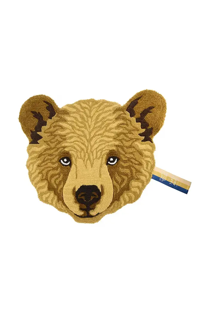 tappeto di lana Bruno 100 x 95 cm Marrone