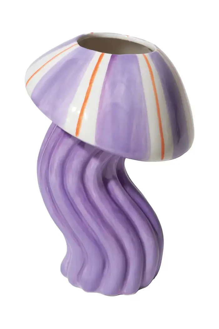 vaso decorativo in ceramica 13 x 13 x 18 cm Violetto