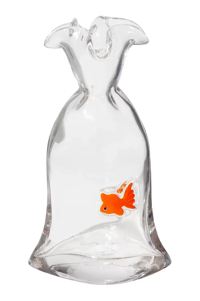 vaso decorativo in vetro 13,2 x 8,5 x 22 cm Transparente