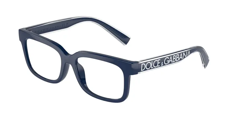 Dolce & Gabbana Bambino DX5002 3094 Montature da vista Iniettato Blu Trasparente Squadrata Normale