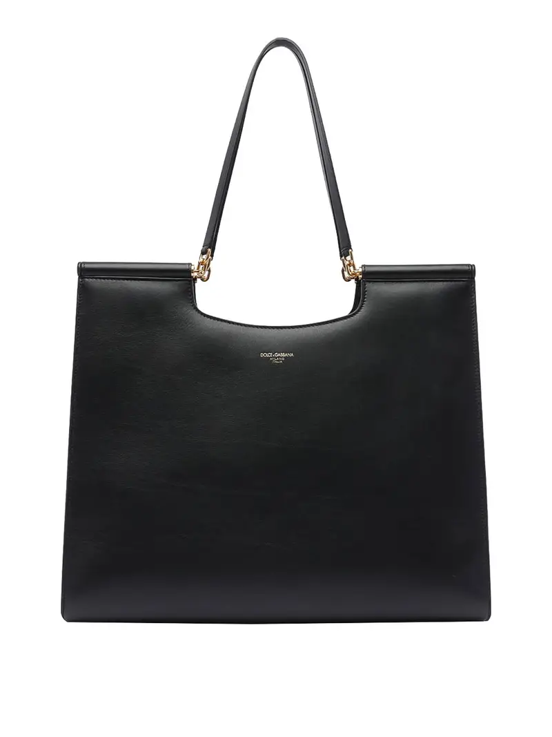 Dolce & Gabbana Borsa Shopping Sicilia grande Nero