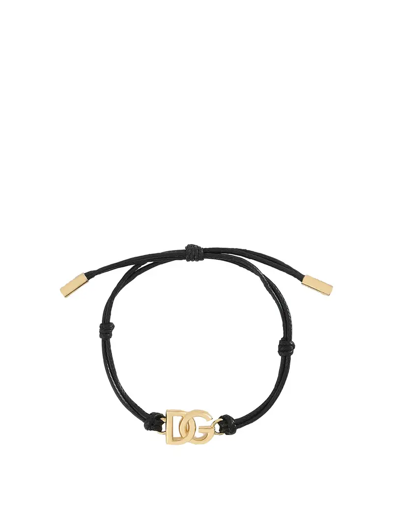 Dolce & Gabbana Bracciale con logo DG nero