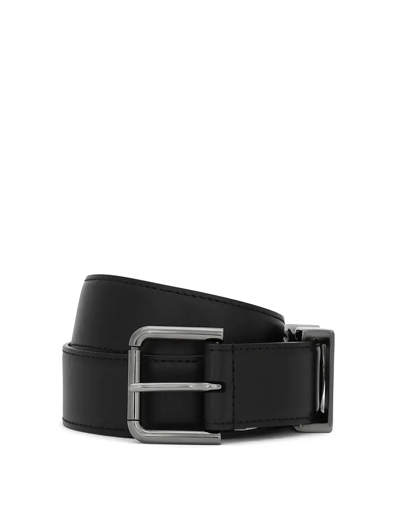 Dolce & Gabbana Cintura in pelle con logo Nero