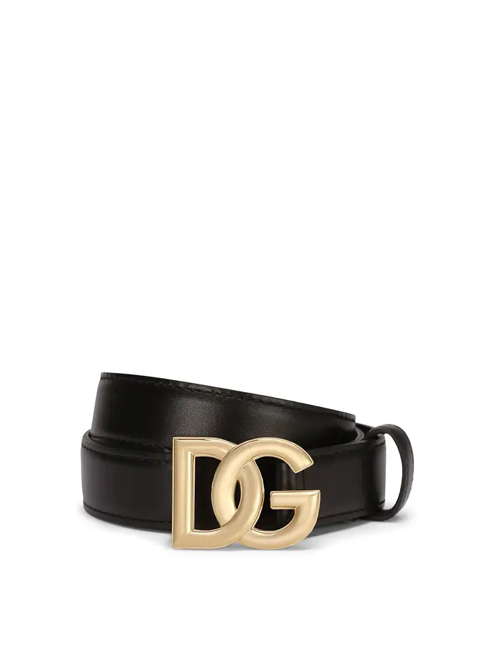 Dolce & Gabbana Cintura in pelle logata Nero