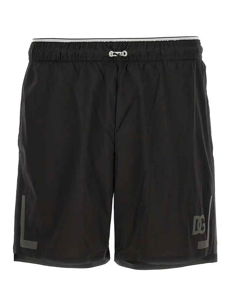 Dolce & Gabbana Costume con stampa logo Nero