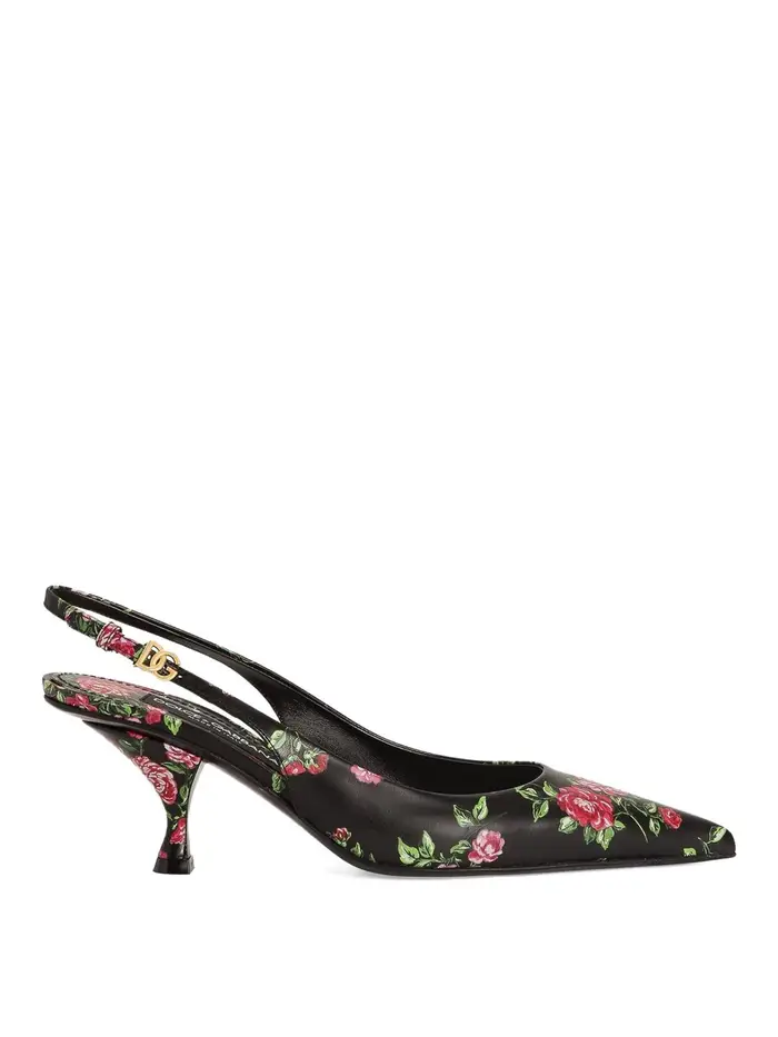 Dolce & Gabbana Décolleté con cinturino alla schiena Lollo Nero