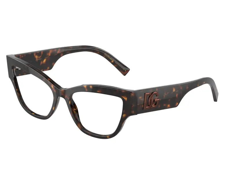 Dolce & Gabbana Donna DG3378 502 Montature da vista Acetato Tartaruga Trasparente Cat Eye Normale