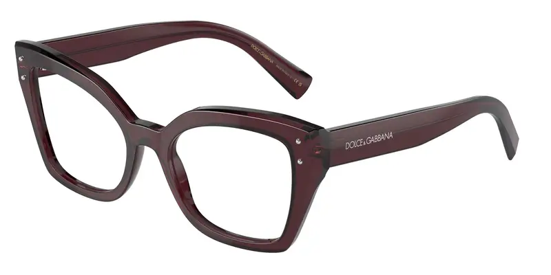 Dolce & Gabbana Donna DG3386 3045 Montature da vista Acetato Viola Trasparente Farfalla Normale