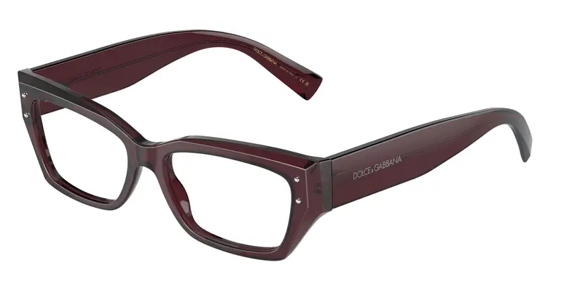 Dolce & Gabbana Donna DG3387 3045 Montature da vista Acetato Viola Trasparente Squadrata Normale