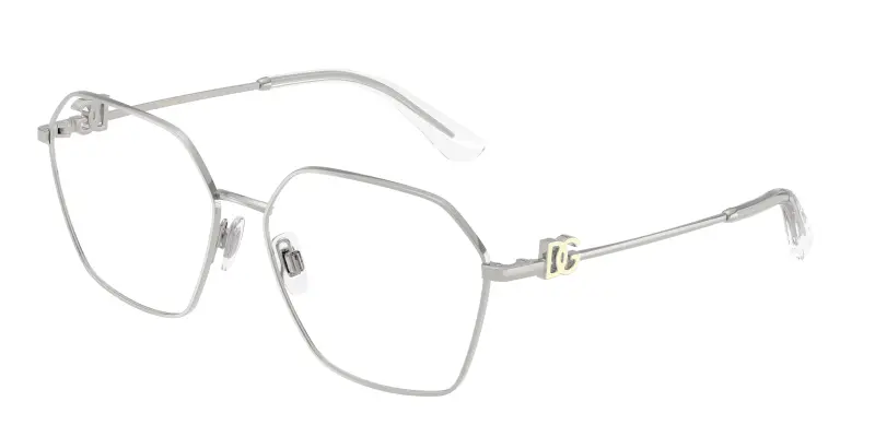 Dolce & Gabbana Donna DG1366 05 Montature da vista Metallo Argento Trasparente Pantos Normale