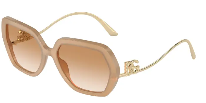 Dolce & Gabbana Donna DG4468B 34373B Occhiali da sole Acetato Marrone Marrone Geometrica Normale Sfumato