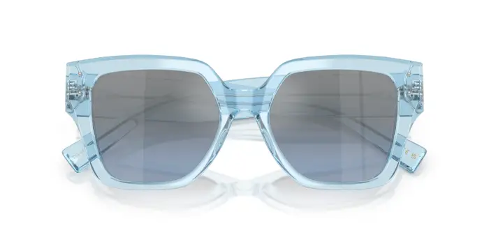 Dolce & Gabbana Donna DG4471 33227C Occhiali da sole Acetato Blu Squadrata Normale Sfumato