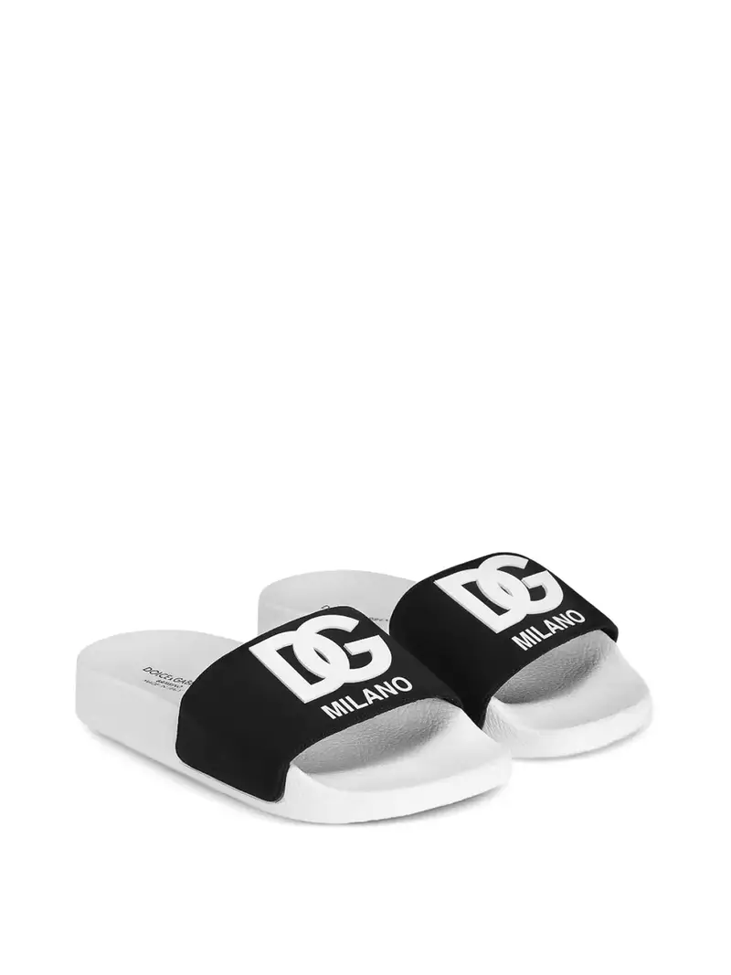 Dolce & Gabbana Jr Ciabatte Con Logo Bianco