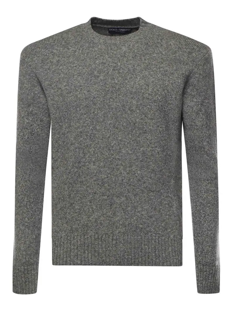 Dolce & Gabbana Maglione basic in misto lana Grigio