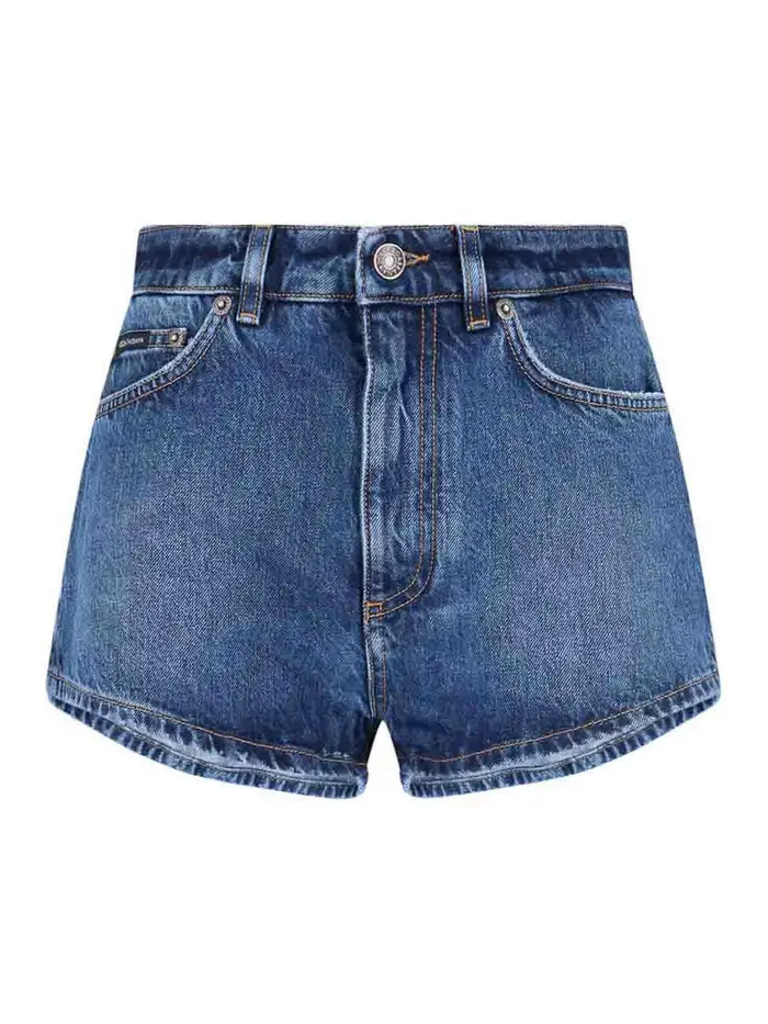 Dolce & Gabbana Pantaloncini In Denim Blu