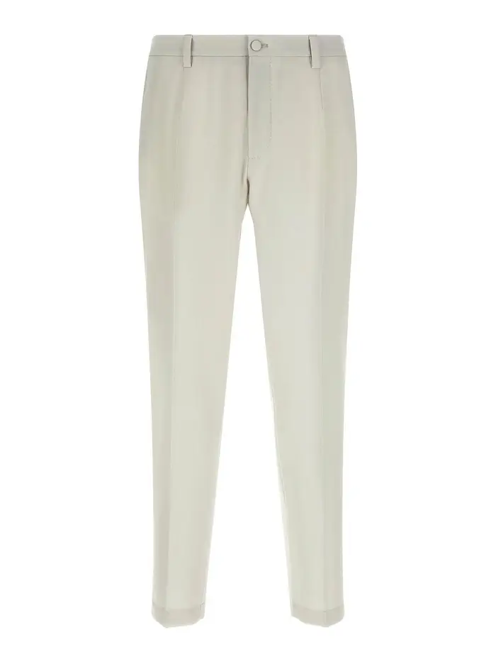 Dolce & Gabbana Pantaloni in popeline di lana Beige