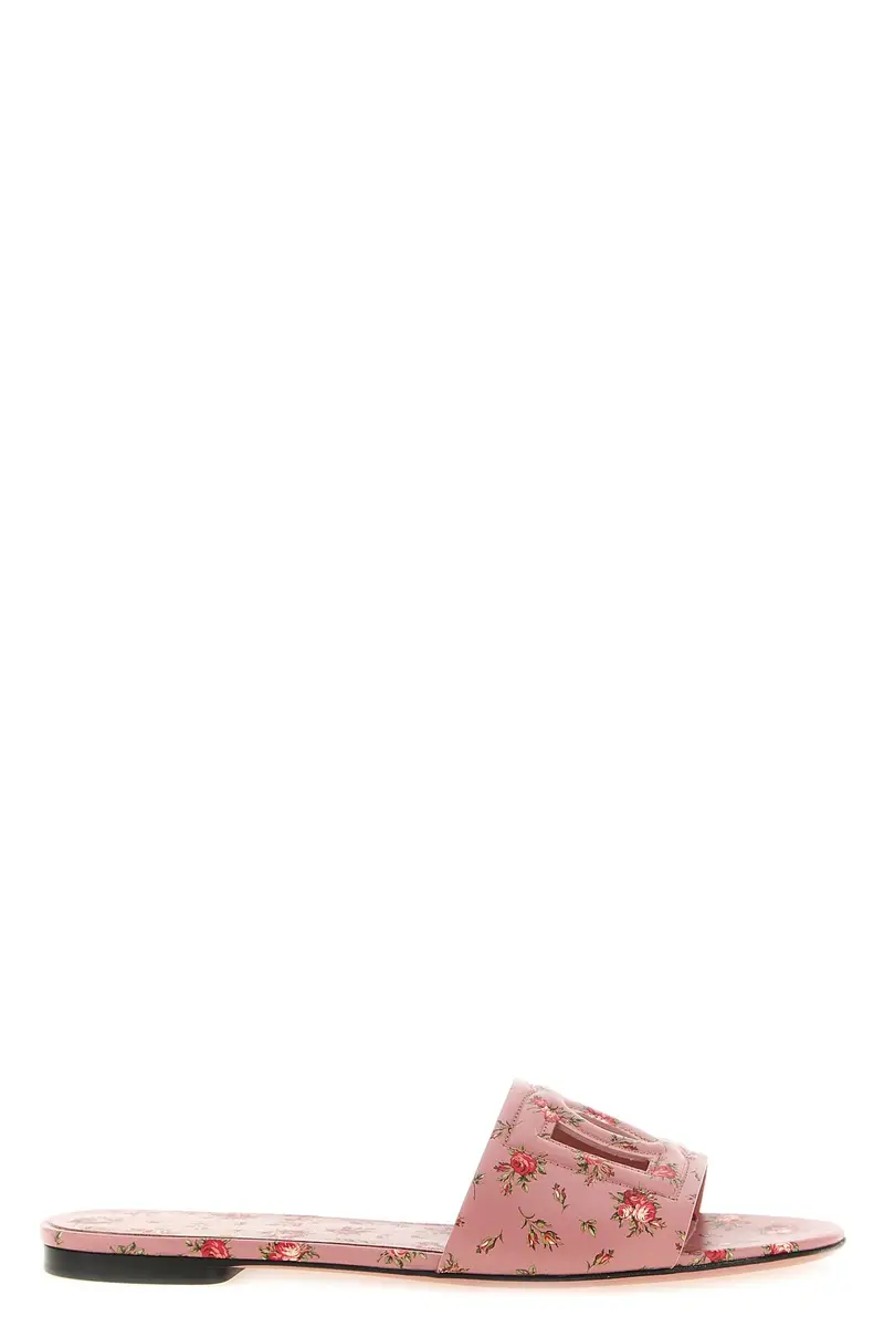 DOLCE & GABBANA Slide Pelle Rosa