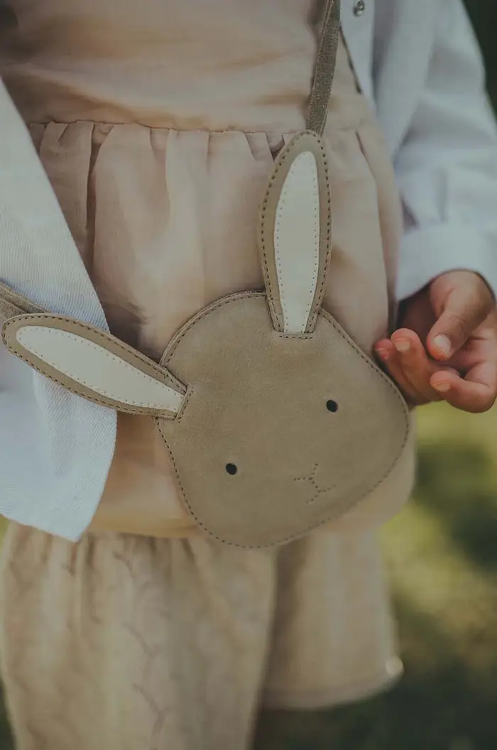 Donsje borsa di pelle bambino/a Britta Classic Purse Bunny Beige
