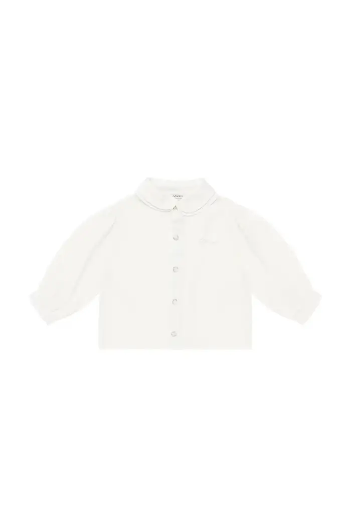 Donsje camicetta in lino per neonati Anoeche Linen Blouse Bianco