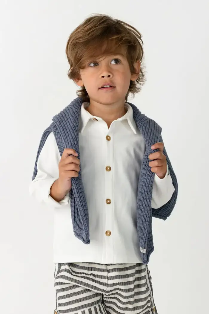 Donsje camicia per bambini in cotone Bianco