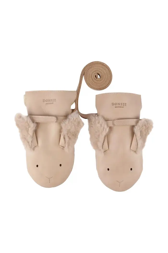 Donsje guanti per bambini Kapi Exclusive Mittens Fluffy Bunny Rosa