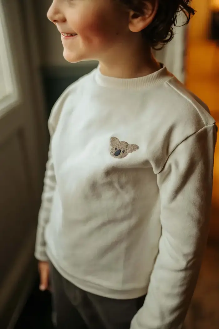 longsleeve in cotone bambino/a Jorijn Longsleeve Koala Beige