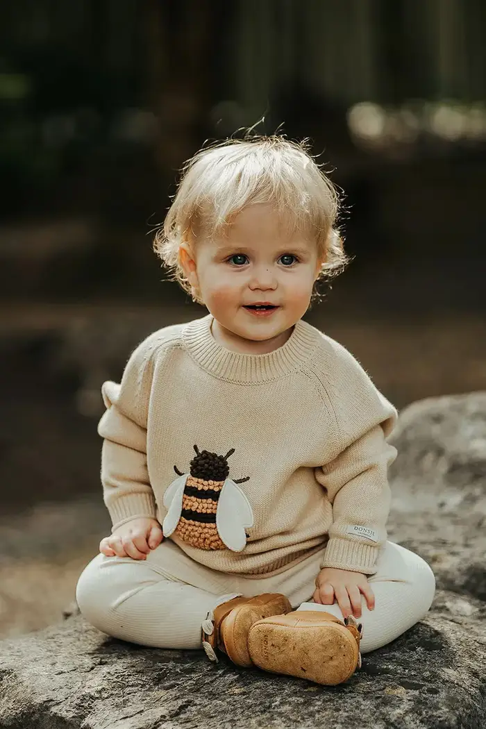 Donsje maglione in cotone noenati Valenthe Sweater Bee Beige
