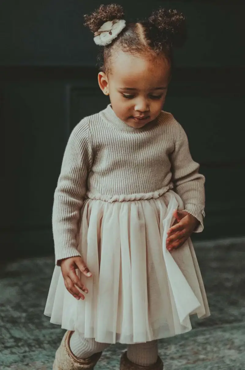 Donsje vestito bambina Lotus Dress colore beige 4043900