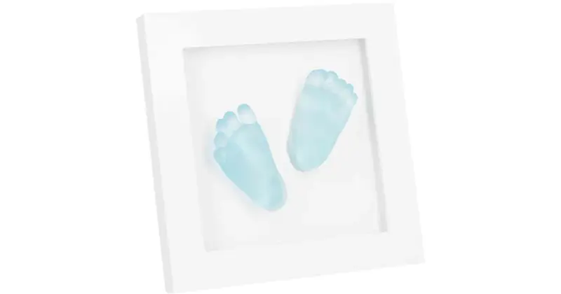 Dooky Crystal Memories DeLuxe 3D Frame Handprint & Footprint set impronte neonato bianco