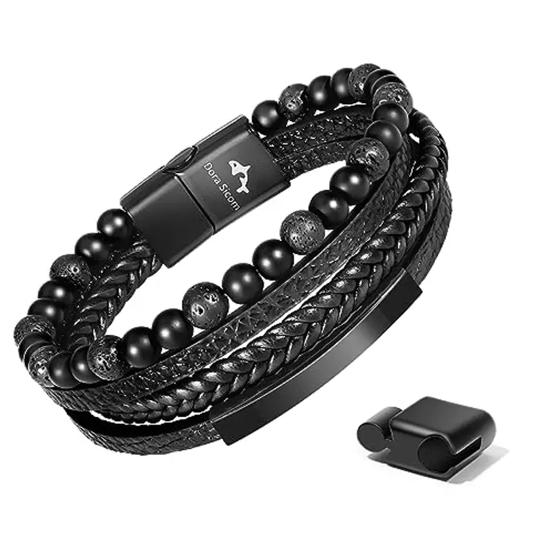 Dora Sicom Bracciali Uomo Nero 2264704