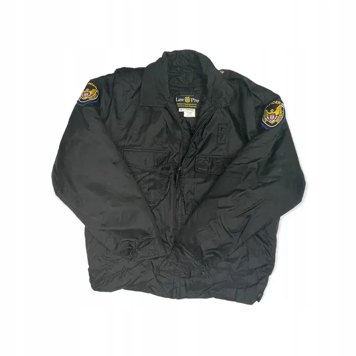 Czarna kurtka męska z kapturem LAW PRO L - Used