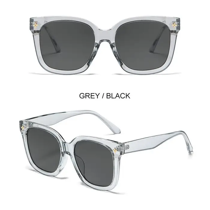 Occhiali da Sole Quadrati con Quadrifoglio per Uomo, Moda Trendy Europea e Americana Personalità Stile di Strada Occhiali da Sole Anti-UV da Donna