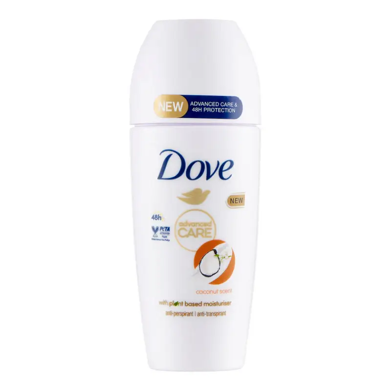 Dove Deodorante Antitraspirante al profumo di cocco con idratante a base vegetale 50 ml