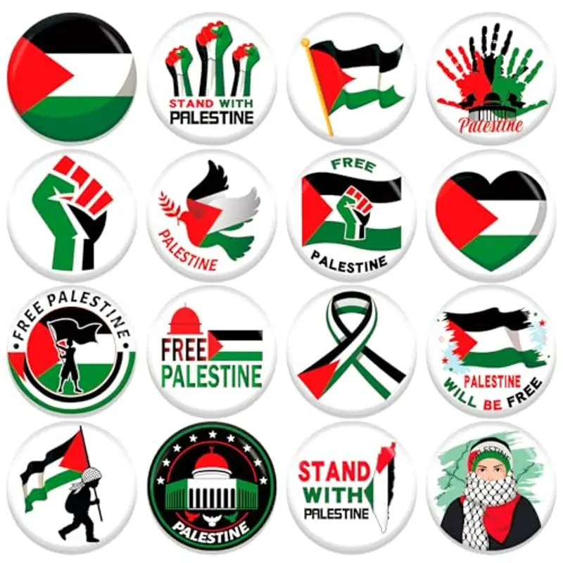 DPKOW 32 Pezzi Spille Bandiera Palestina Accessori Palestina Flag Spille ??? ?????? Gratuiti Badge Palestina Libera